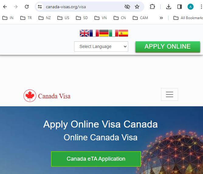 CANADA Government of Canada Electronic Travel Authority