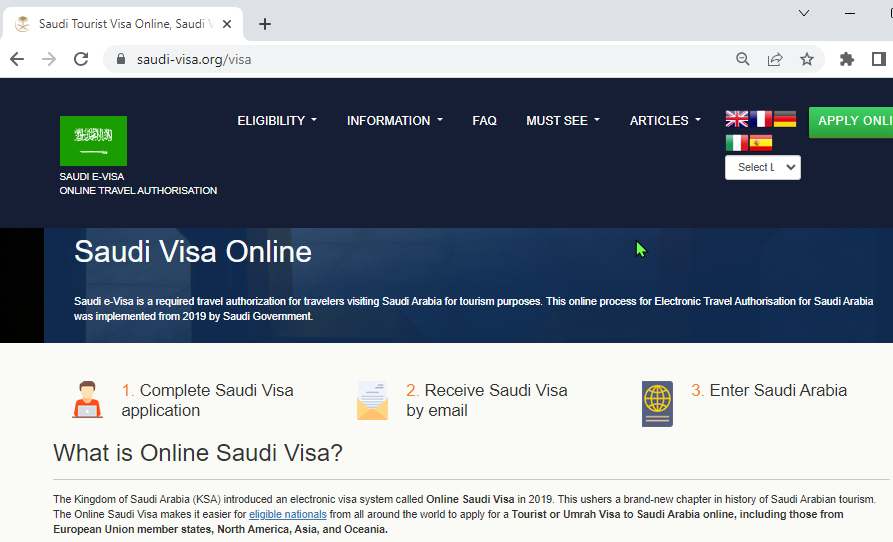 CROATIA CITIZENS - SAUDI Kingdom of Saudi Arabia Official Visa Online - Saudi Visa Online Application